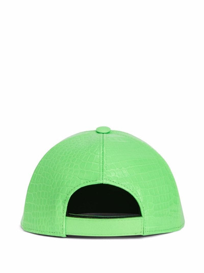 Giuseppe Zanotti Cohen snakeskin-effect leather cap outlook