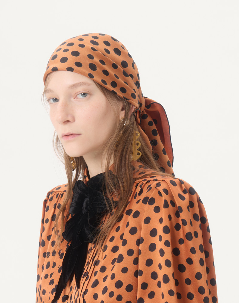 Valentino DALMATIAN POLKA DOT SILK SCARF outlook
