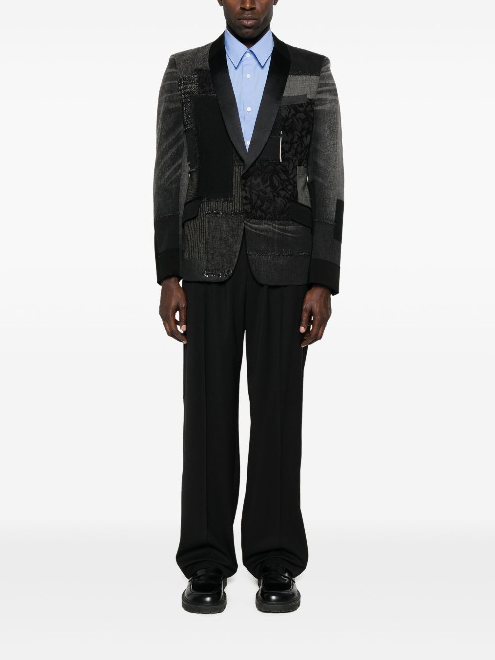 patchwork-design blazer - 2