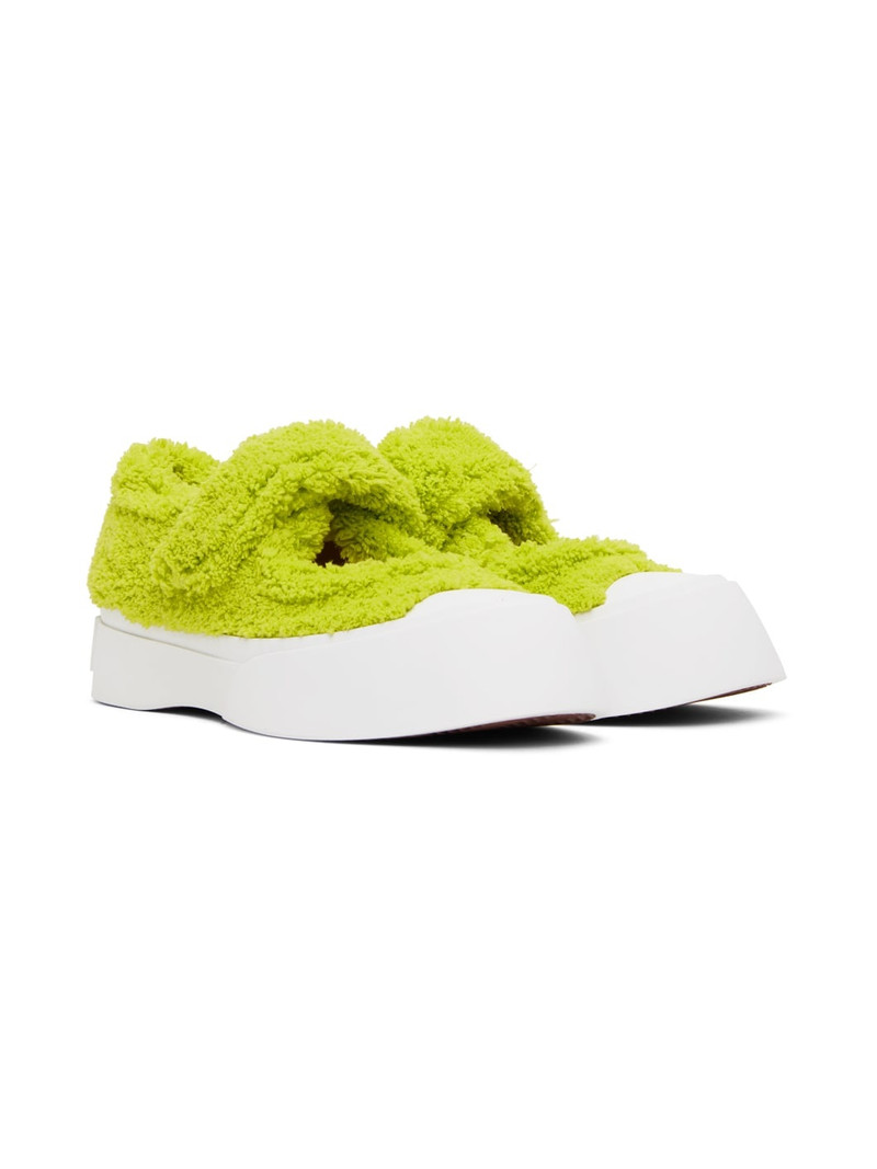 Green & White Merino Mary-Jane Sneakers 4