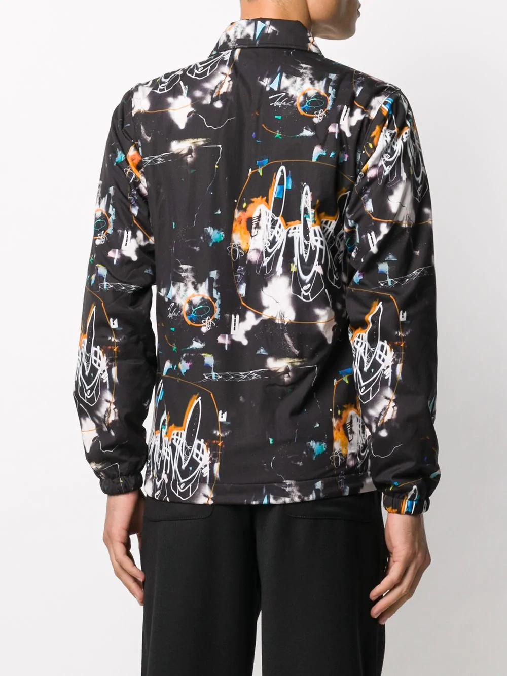 abstract print shirt jacket - 4