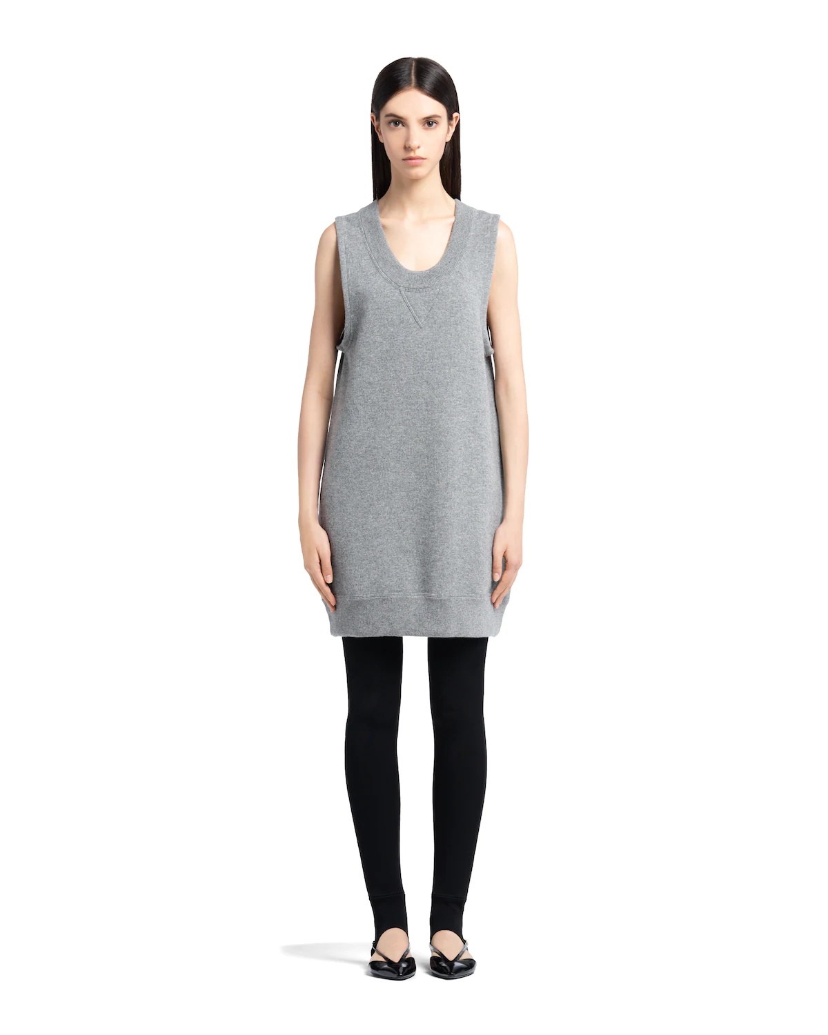 Sleeveless cashmere knit mini-dress - 2