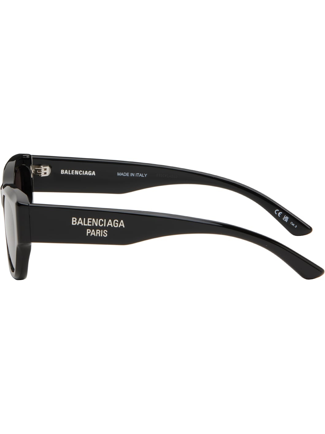 Black Logo Rectangular Sunglasses - 3
