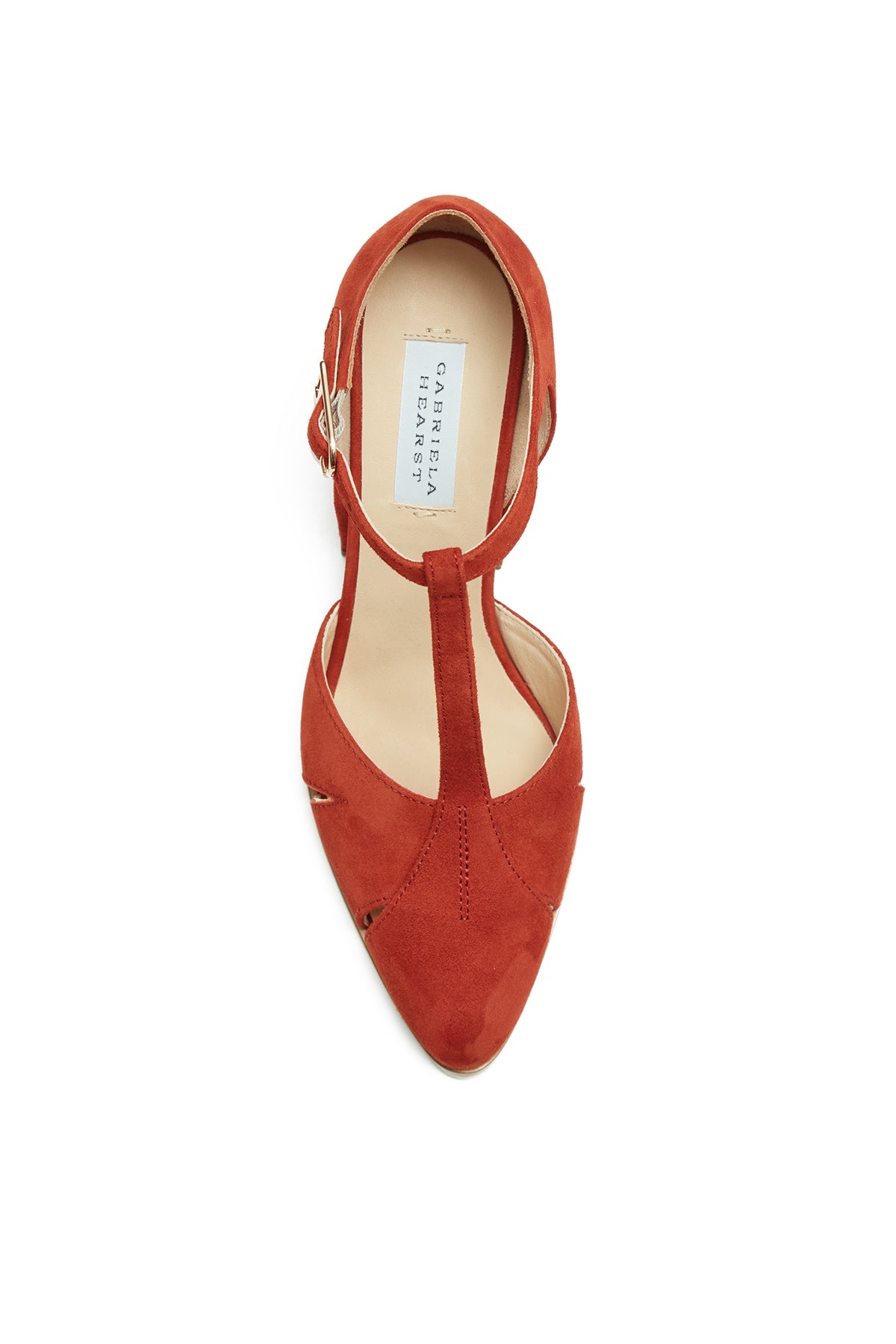 Hawes T-Strap Heel in Rust Suede - 4