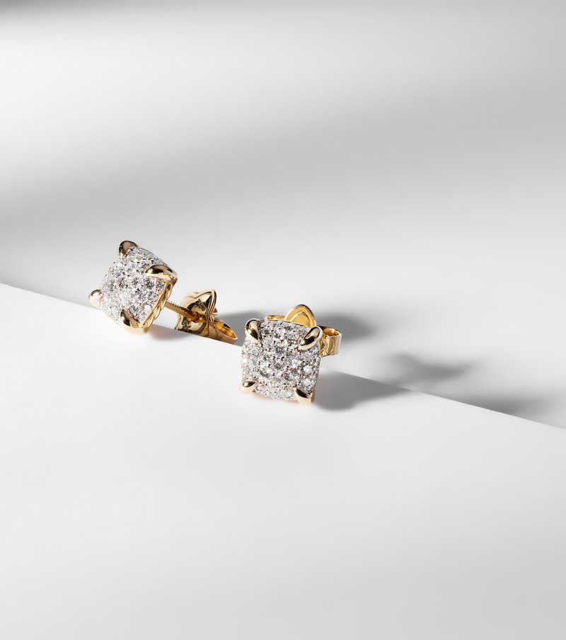Châtelaine® 18kt gold earrings with diamonds 5