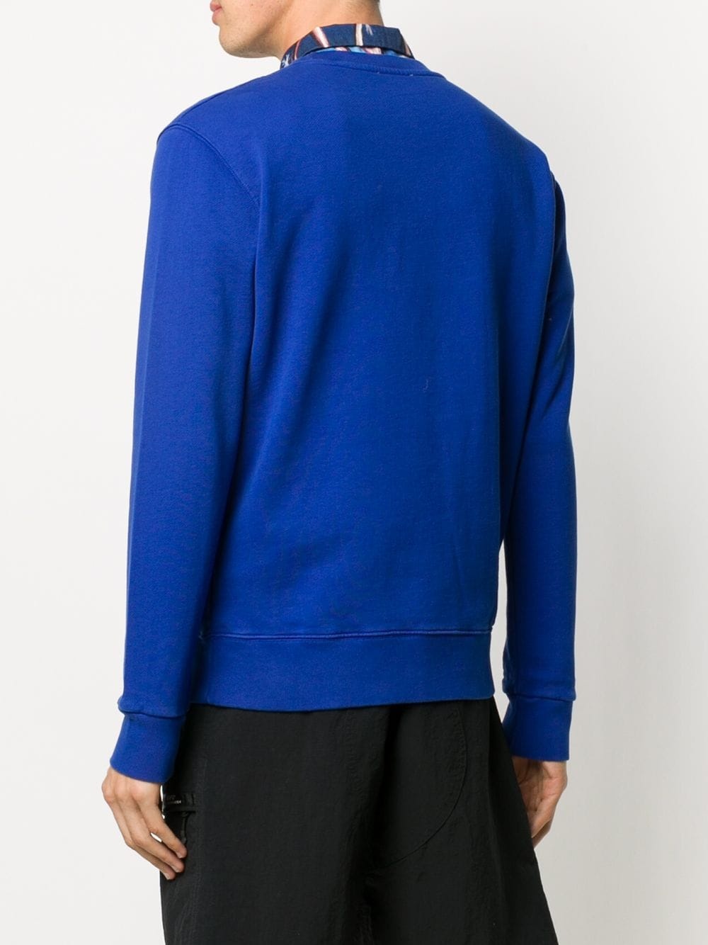 velvet logo patch sweatshirt - 4