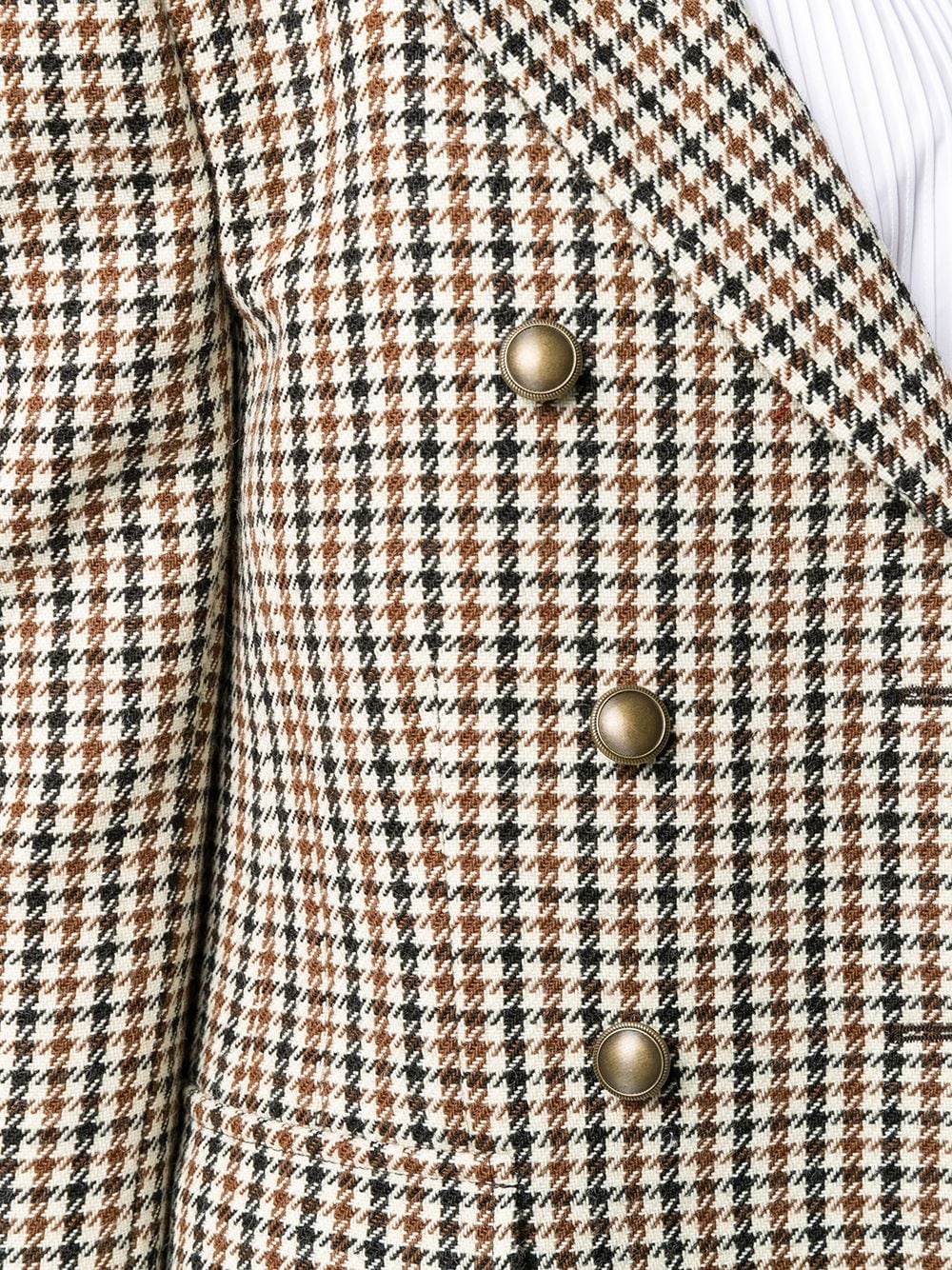 check-pattern double-breasted blazer - 5