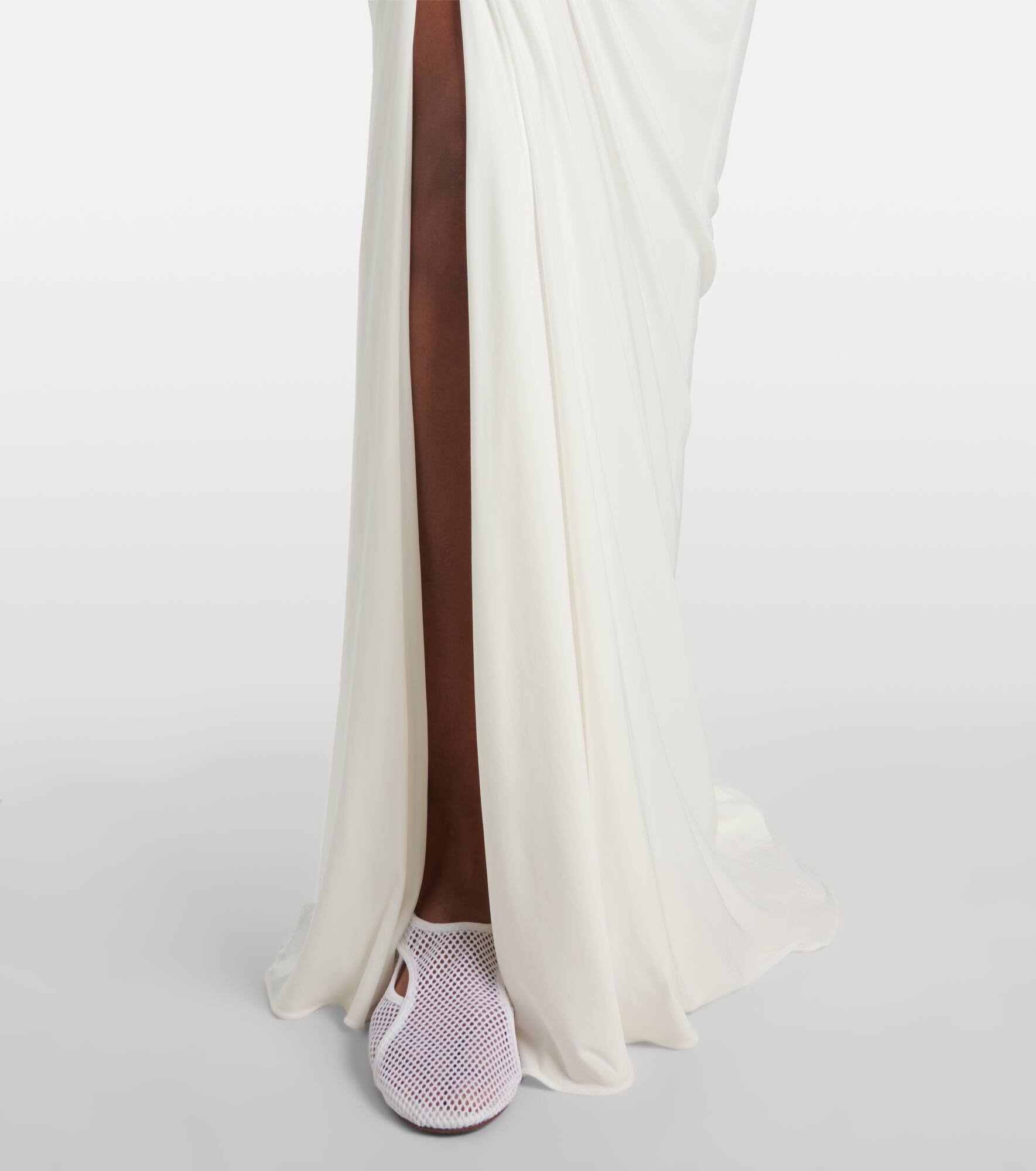Draped jersey maxi skirt - 5