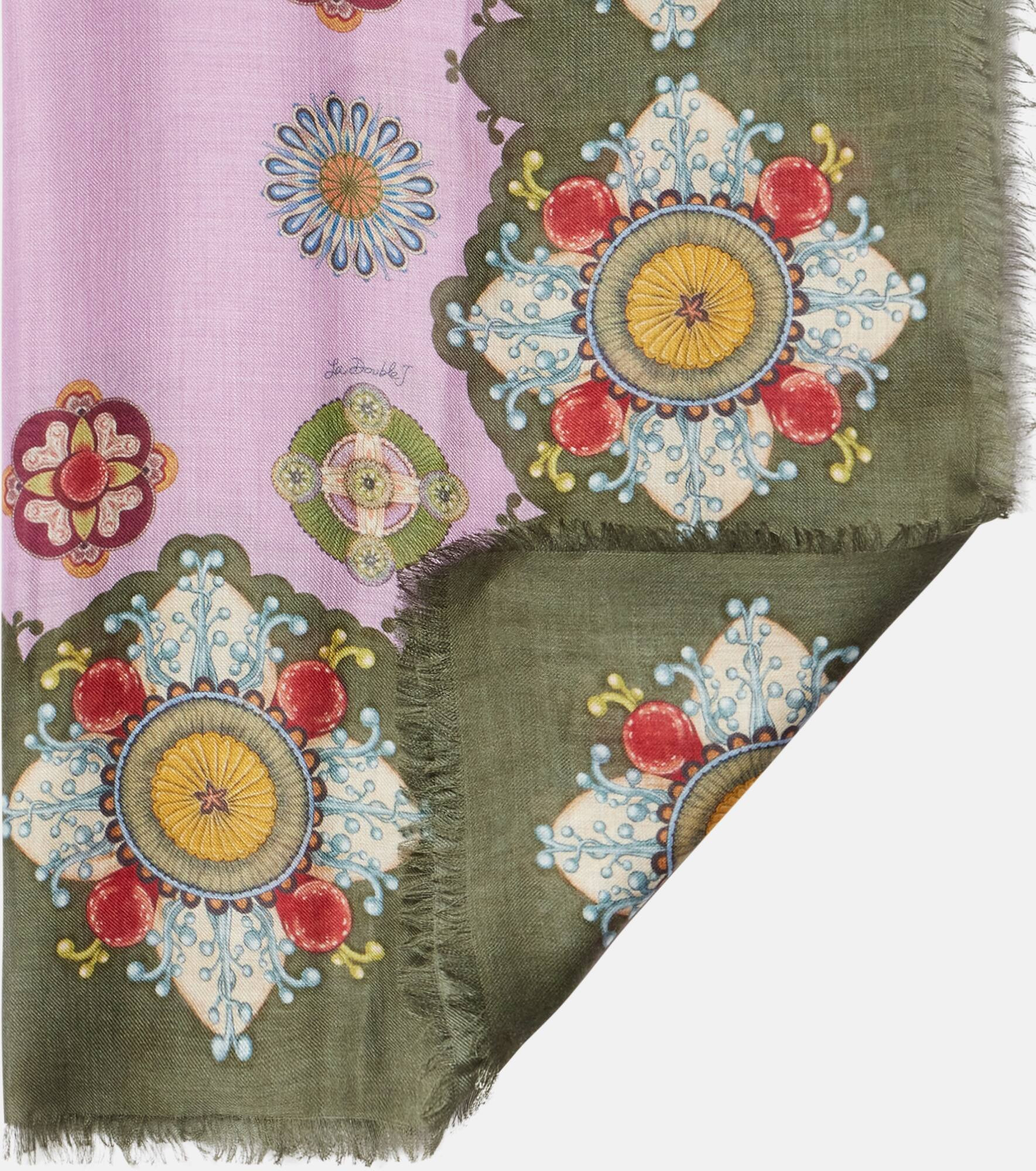 Printed silk scarf - 5