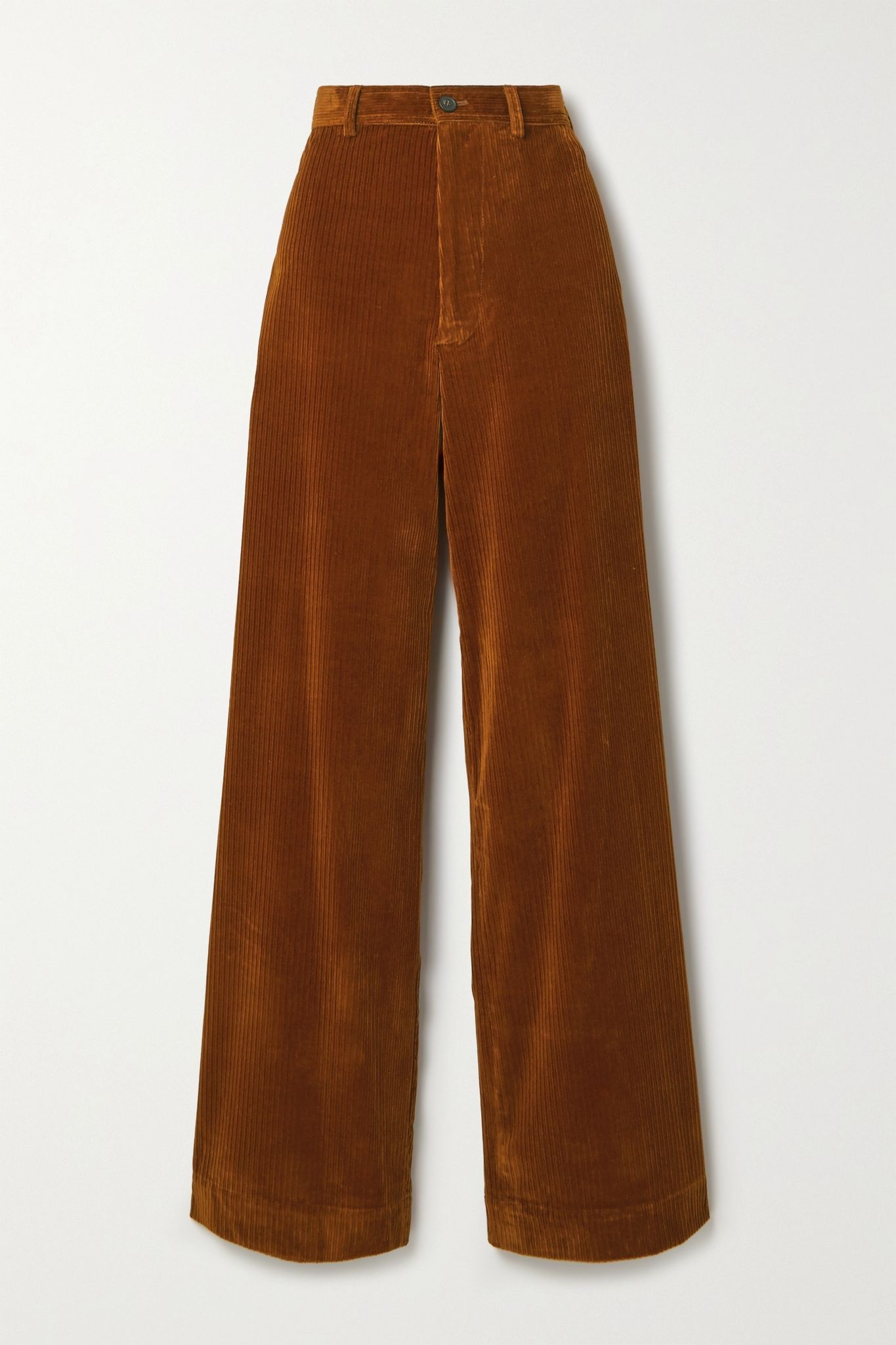 Polo cotton-blend corduroy wide-leg pants - 1