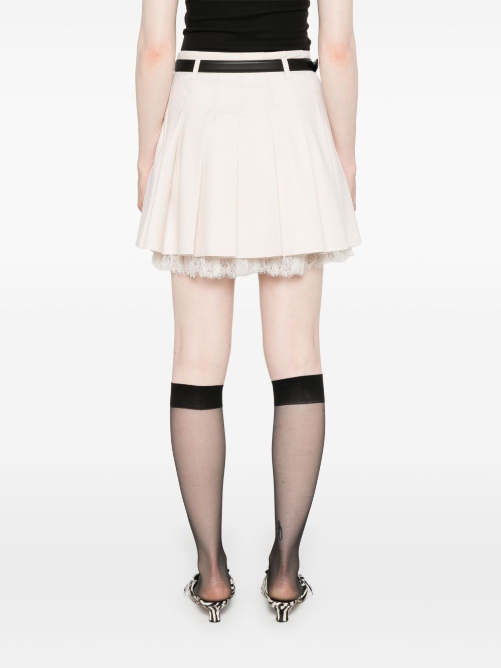 lace-detailing mini skirt - 4