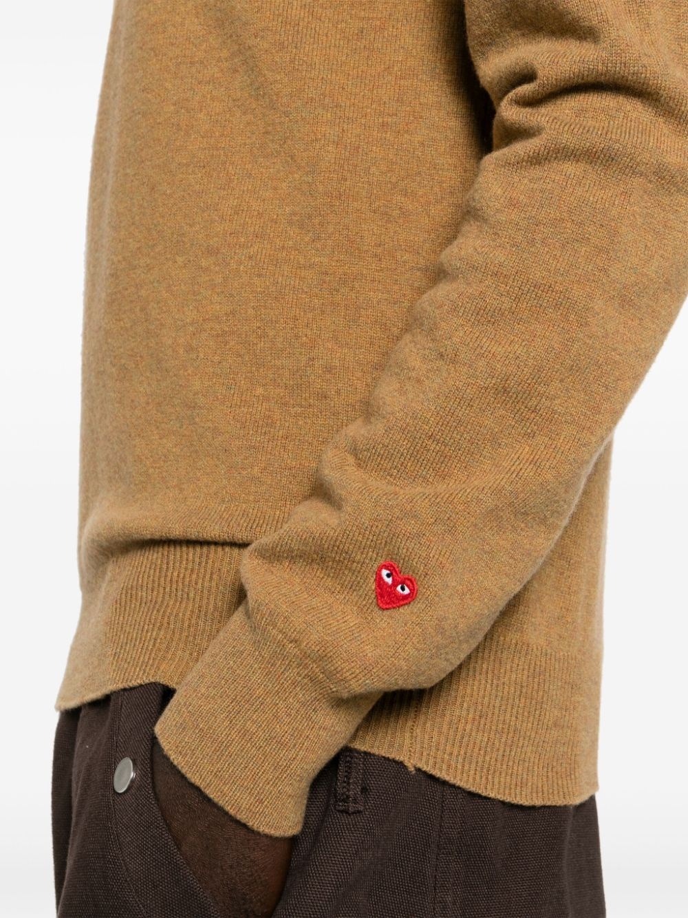 heart-patch wool jumper - 6