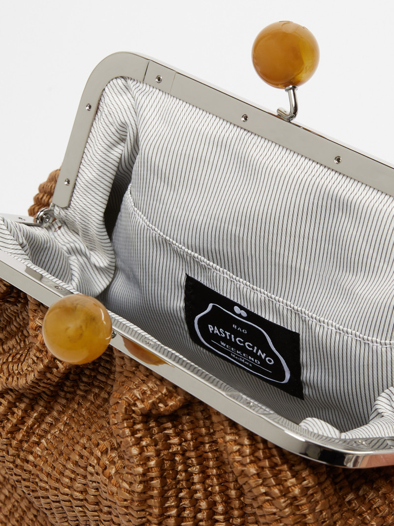 FORTUNA Medium raffia-effect Pasticcino bag 6