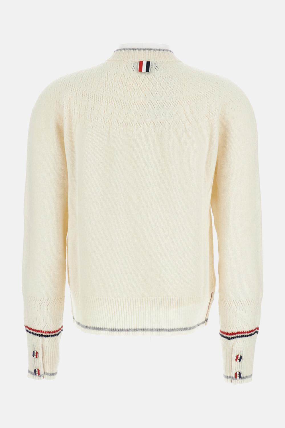 Pointelle Crewneck Sweater - 3