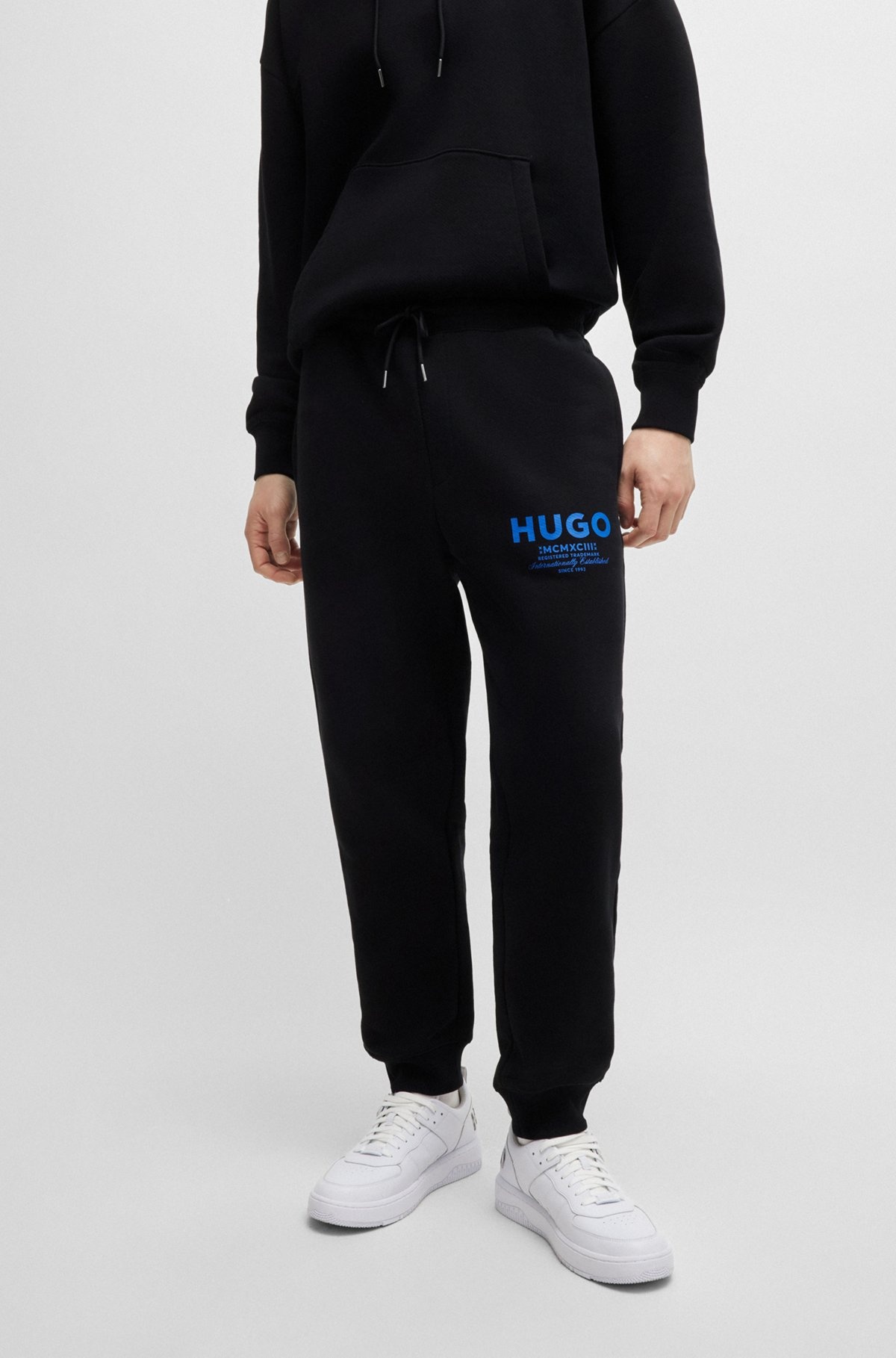 COTTON-TERRY TRACKSUIT BOTTOMS WITH LOGO PRINT - 2