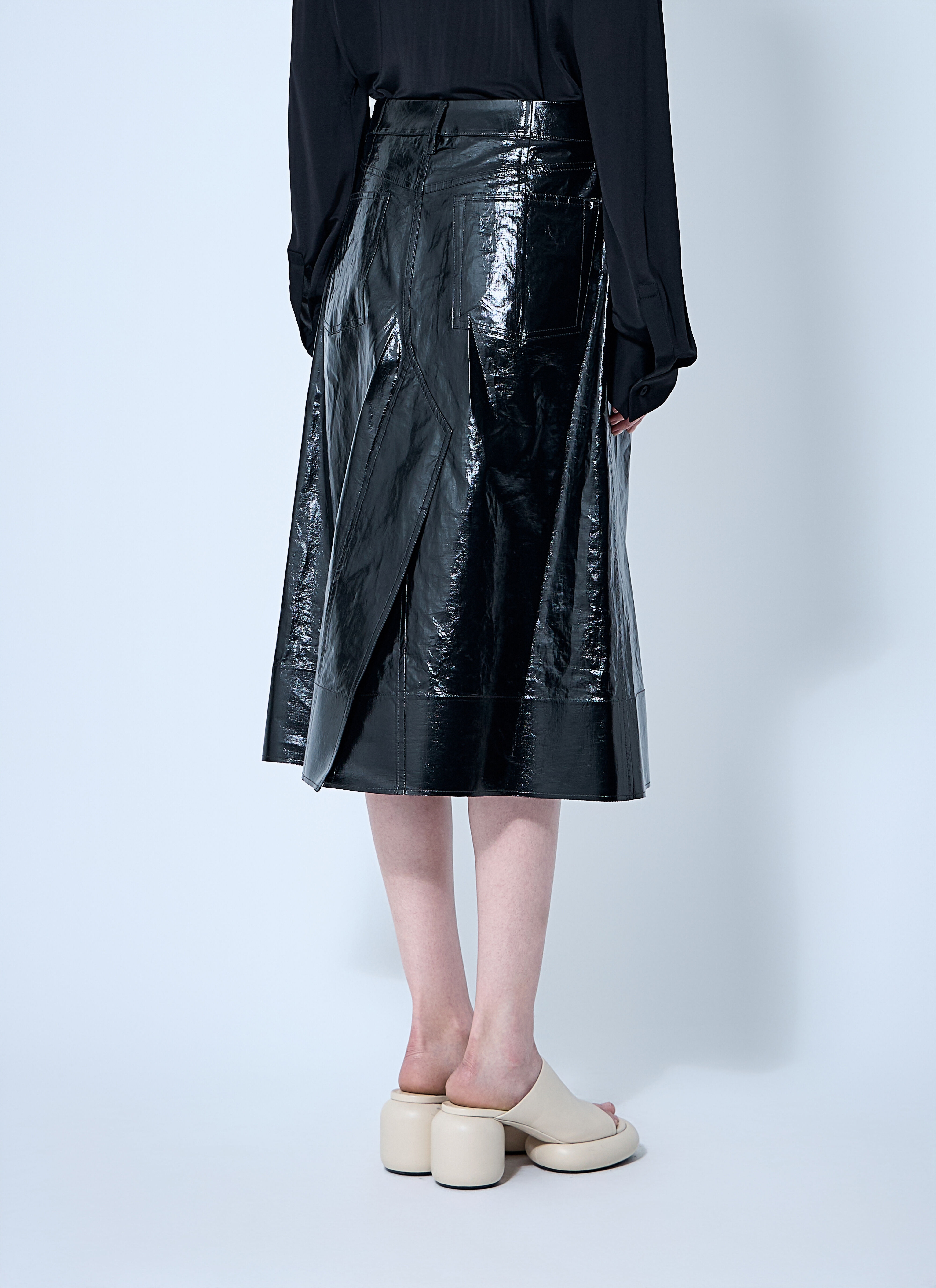 High-Shine Pencil Skirt - 4