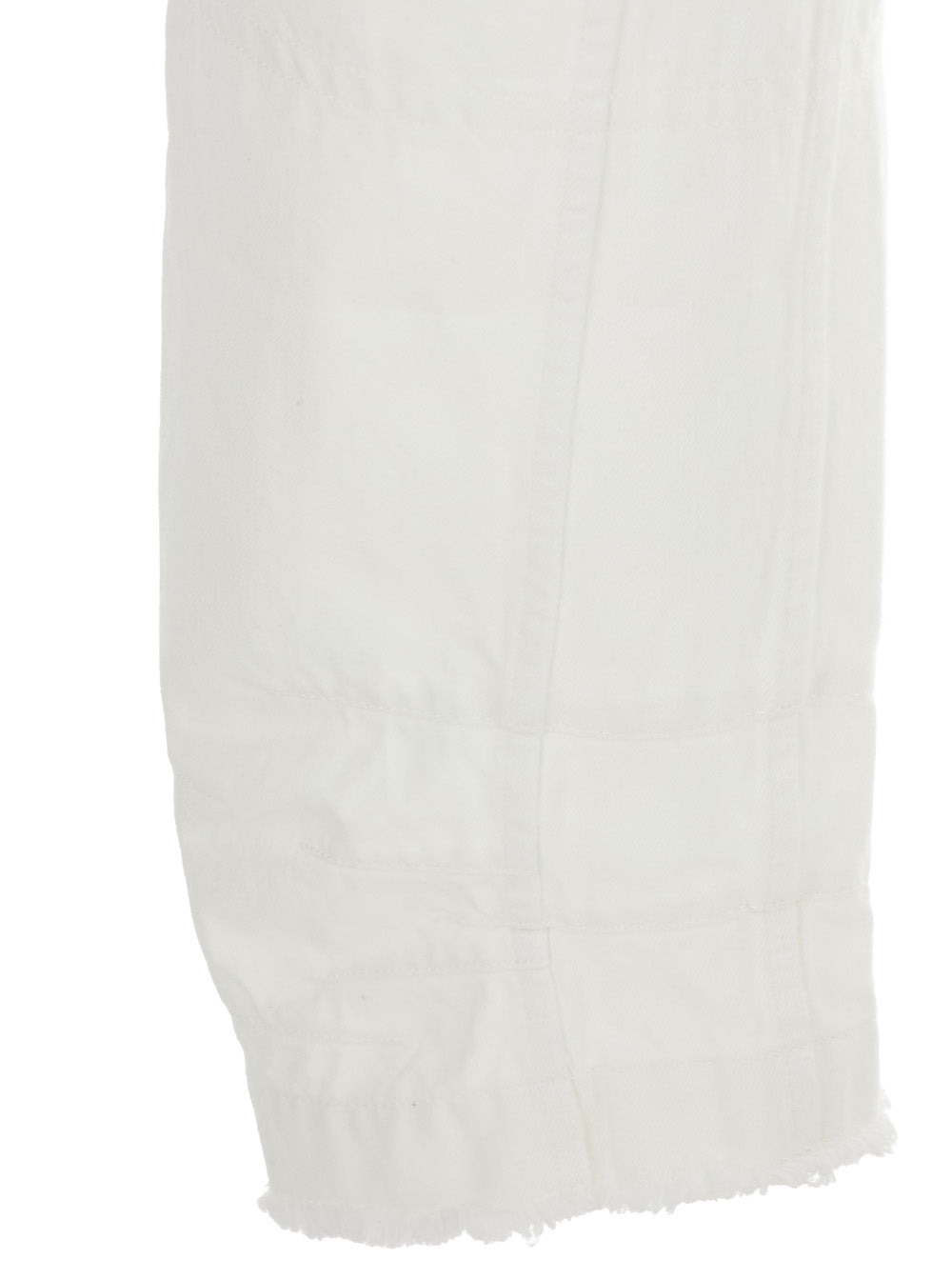 Jil Sander Women White Jeans With Logo Patch On The Rear And Fringed Hem In Denim Woman - 3