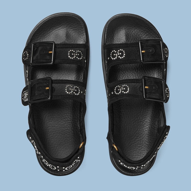 Women's GG sandal with crystals 5