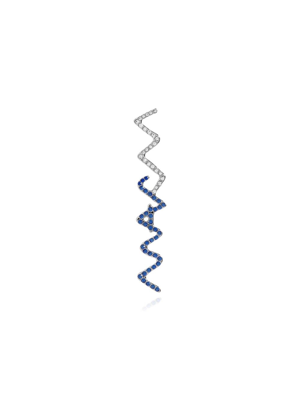 crystal-embellished zigzag earrings - 3