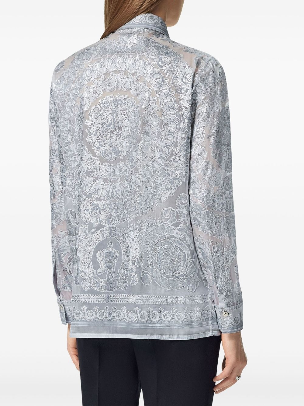 Barocco-motif shirt - 4