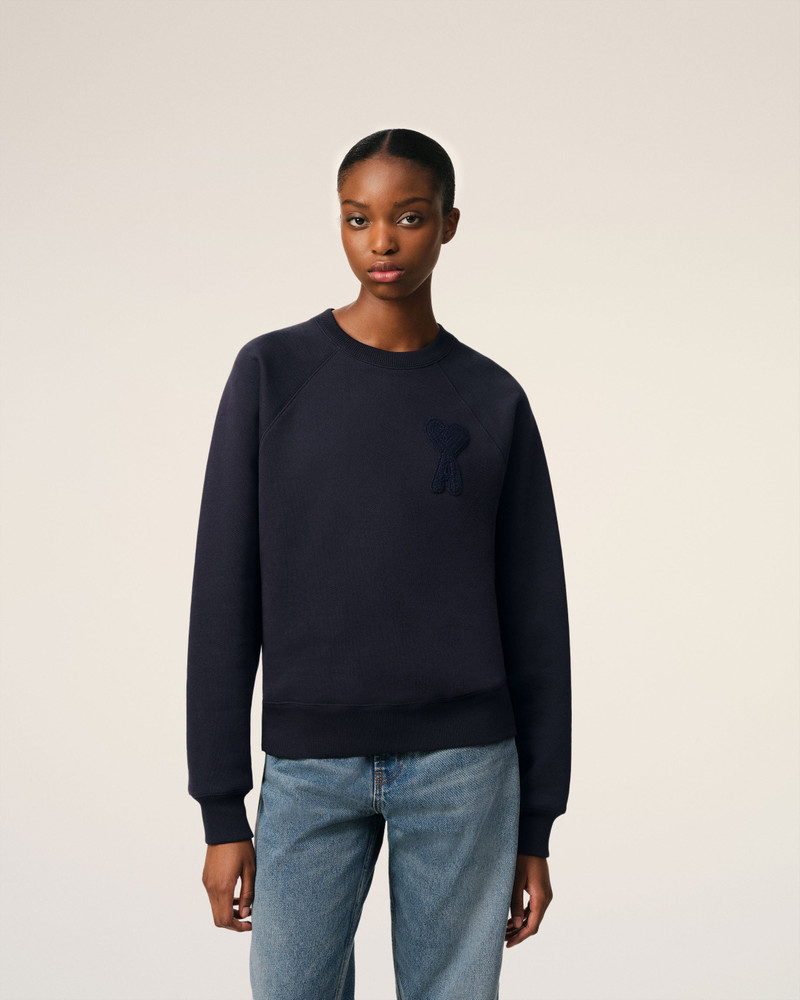 NAVY COTTON AMI DE COEUR PATCH SWEATSHIRT 3