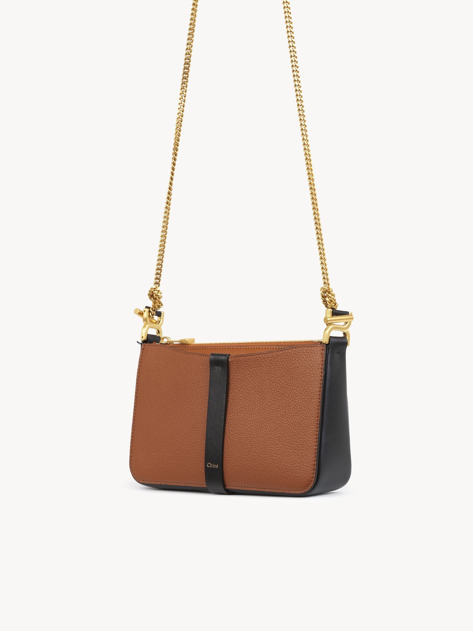 MARCIE POUCH ON CHAIN IN GRAINED LEATHER - 3