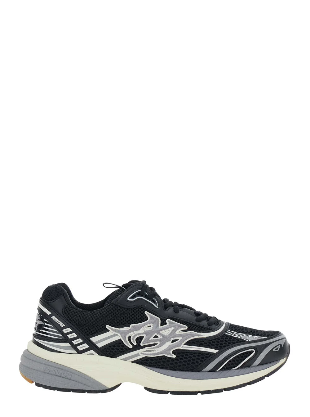 Amiri Men 'M-Tech' Black Sneakers With Side Logo Patch In Leather And Fabric For Men - 1