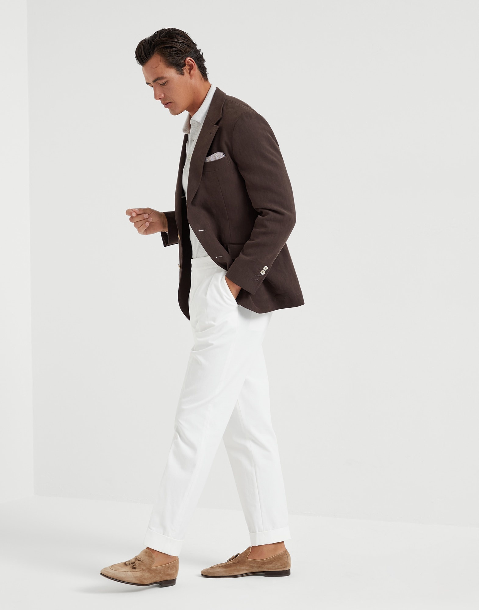 Cotton lightweight polo-style sweater - 5