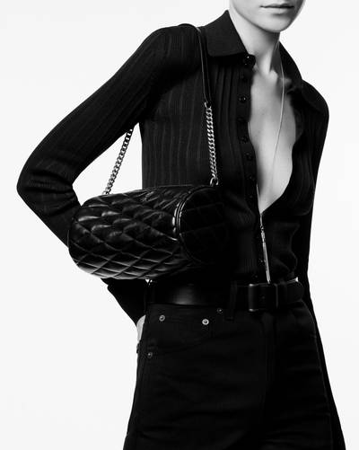 SAINT LAURENT sade small tube bag in quilted lambskin outlook