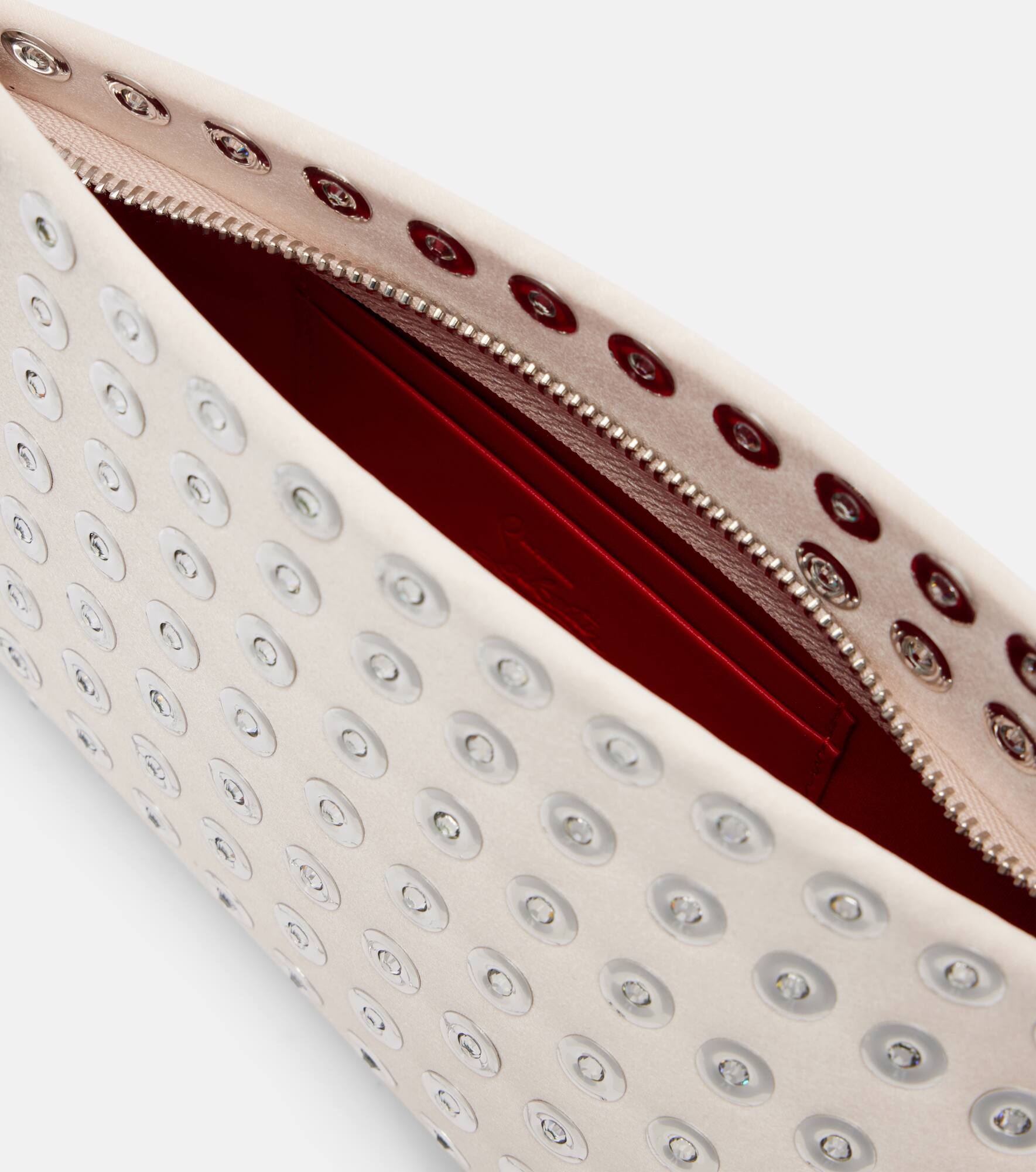 Loubitwist Small crystal-embellished clutch - 3