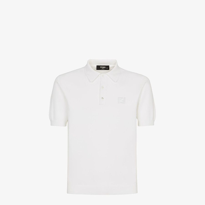White cotton polo shirt 1