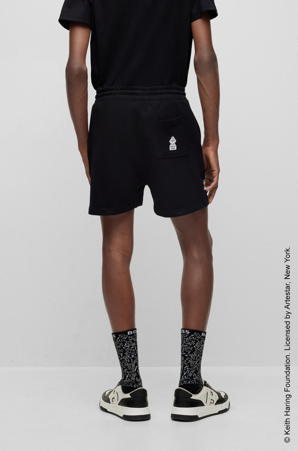 BOSS X KEITH HARING GENDER-NEUTRAL SHORTS IN COTTON-BLEND TERRY - 7