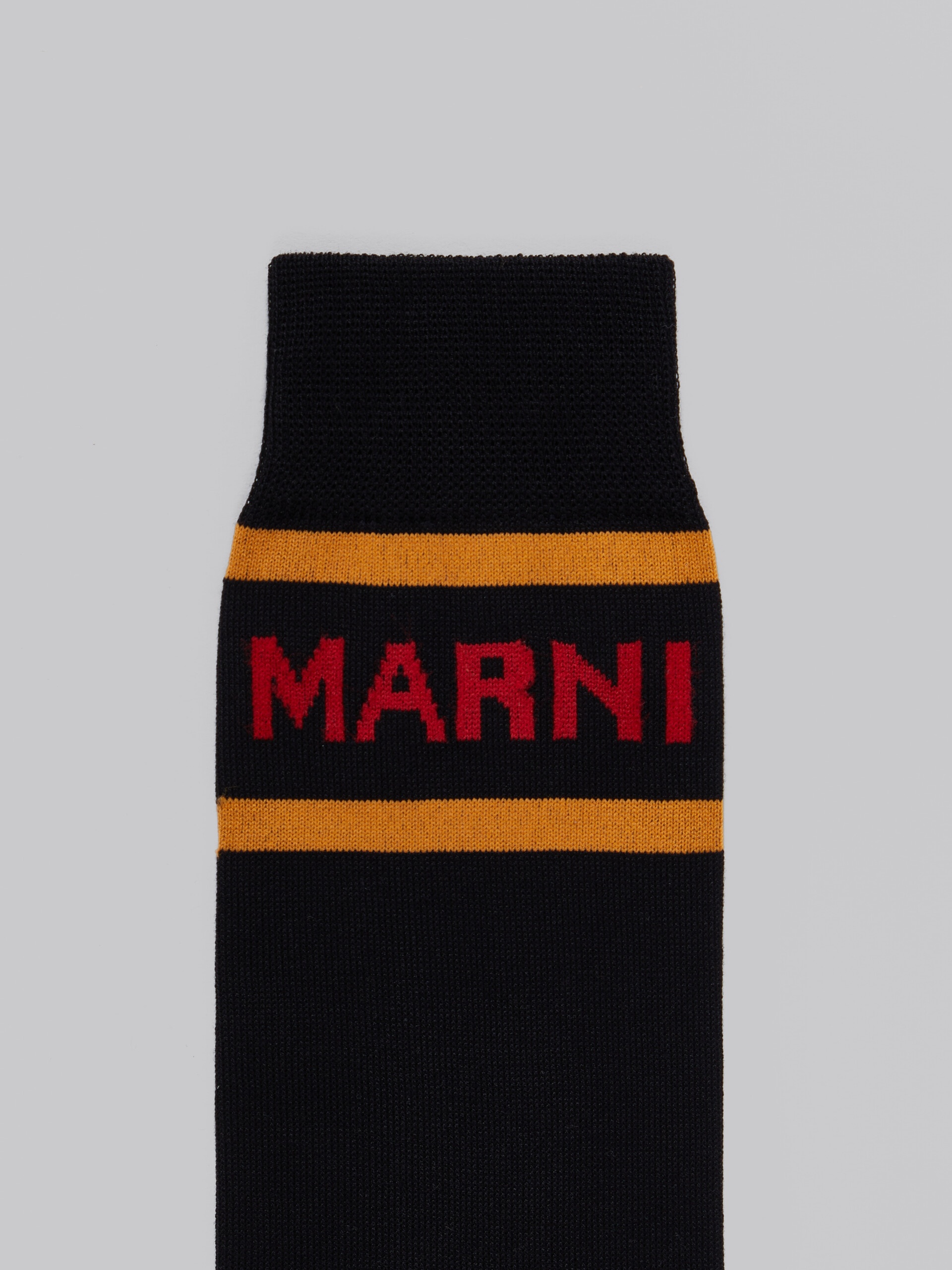 BLACK SOCKS WITH LOGO CUFFS - 3