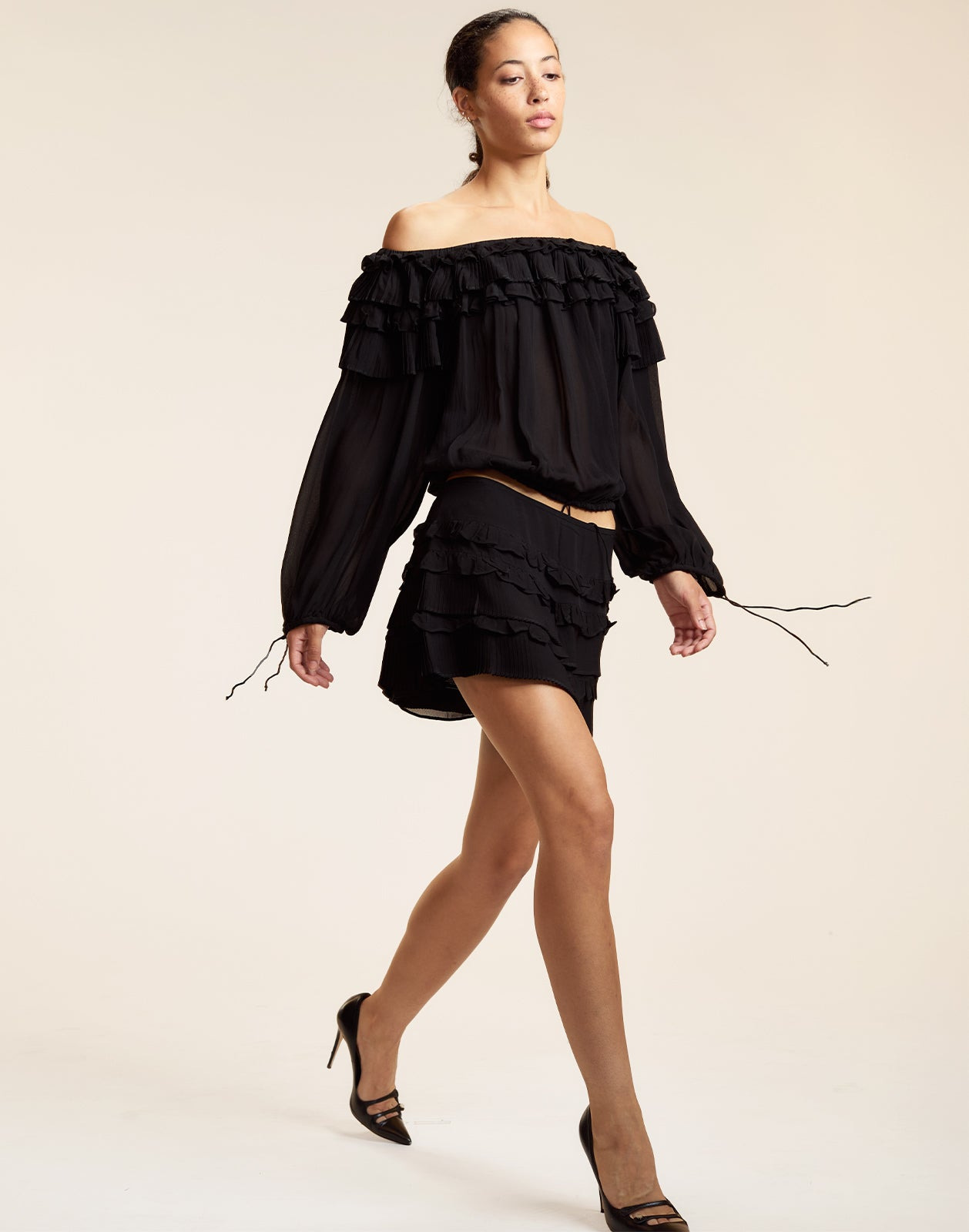 Bella Ruffle Mini Skort - 2