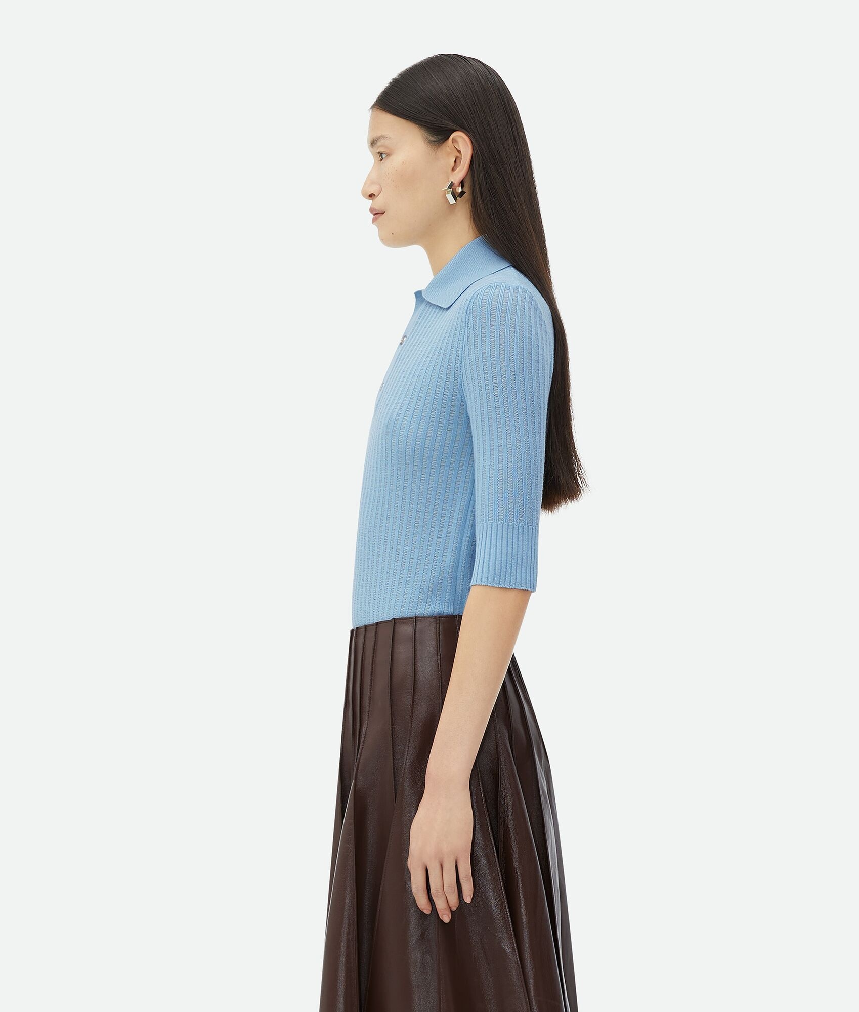 Light Wool Short-Sleeved Sweater - 2