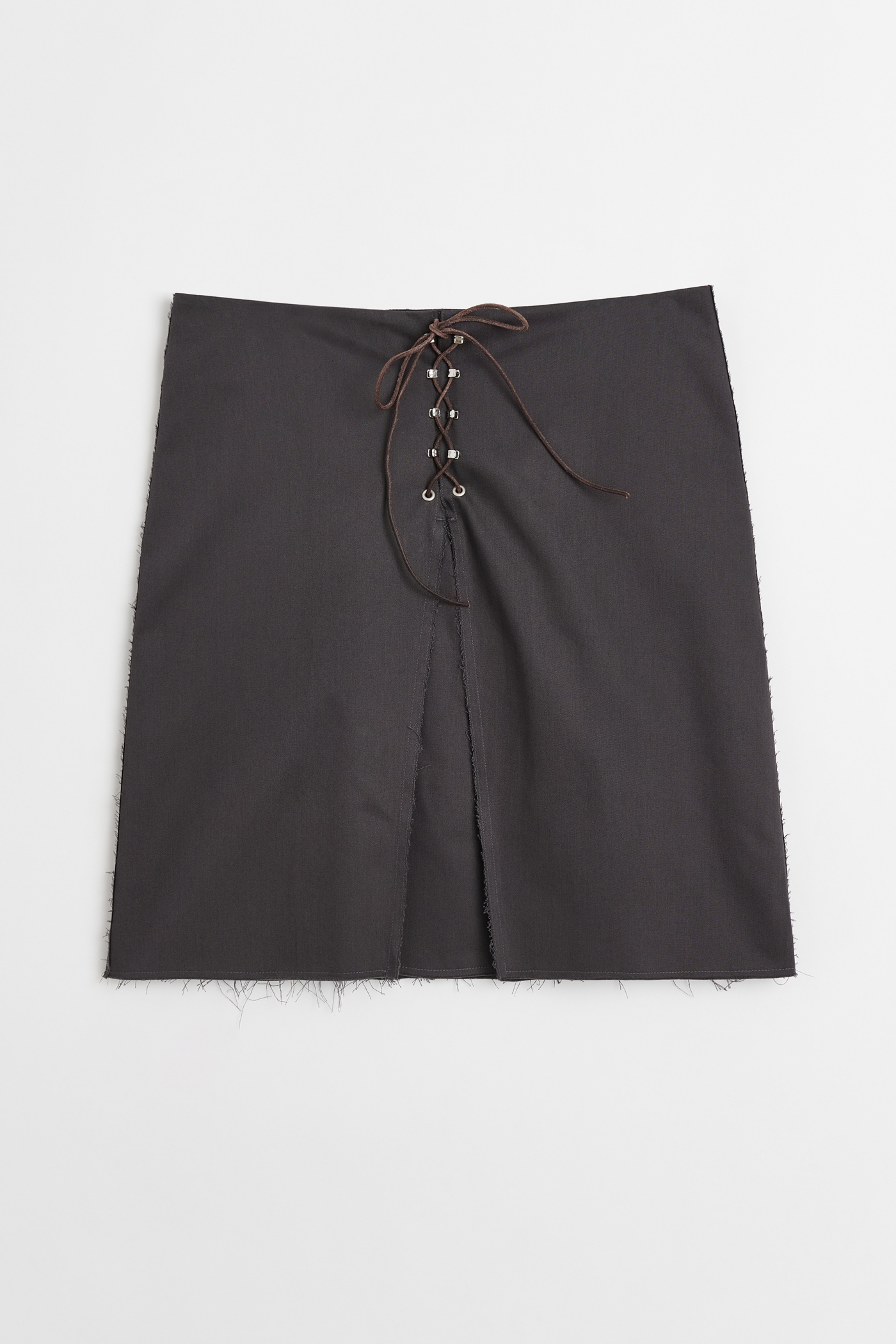 Mini Hook Skirt Ash Black Seventies Sateen - 6
