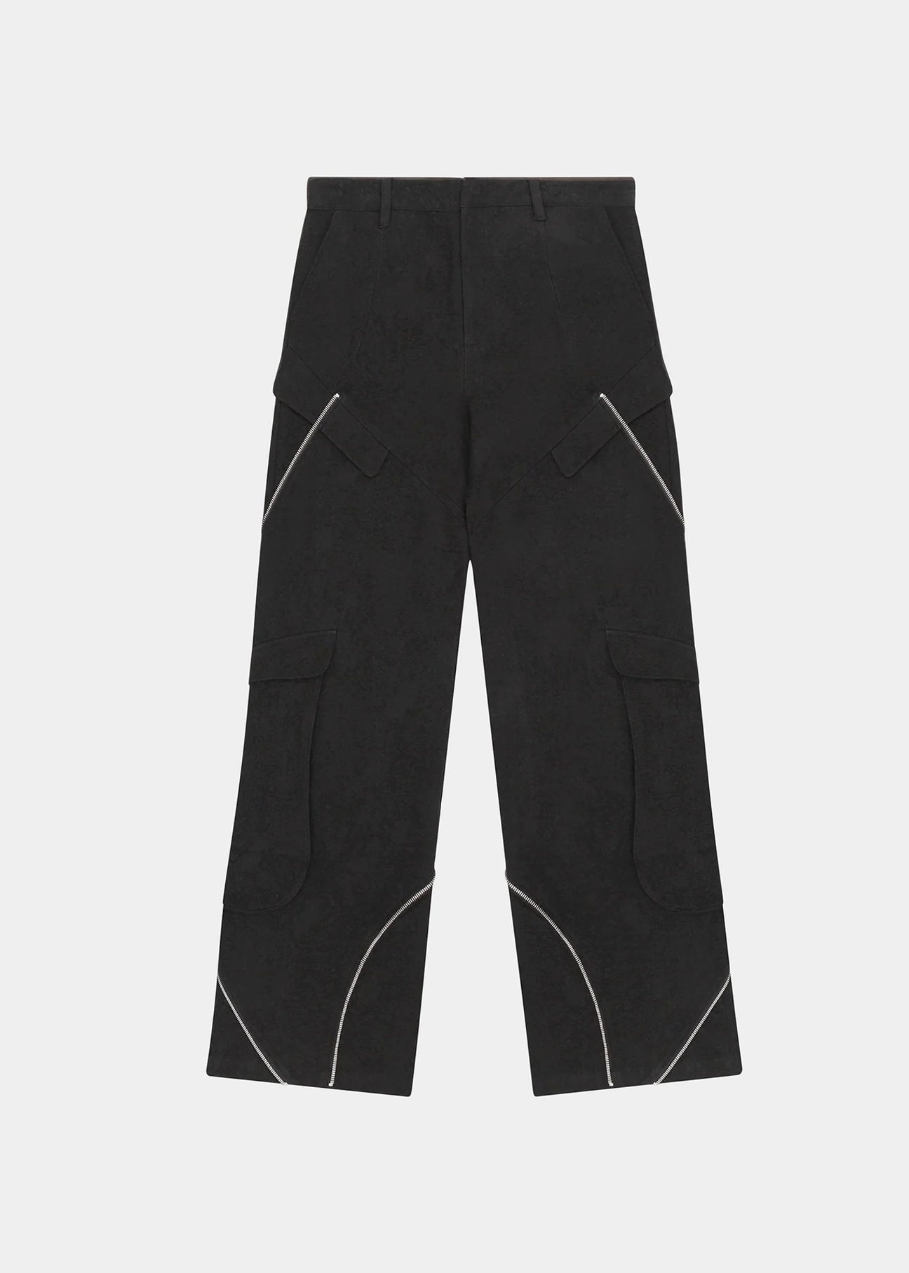 BLACK PUNCTURED CARGO TROUSER - 12