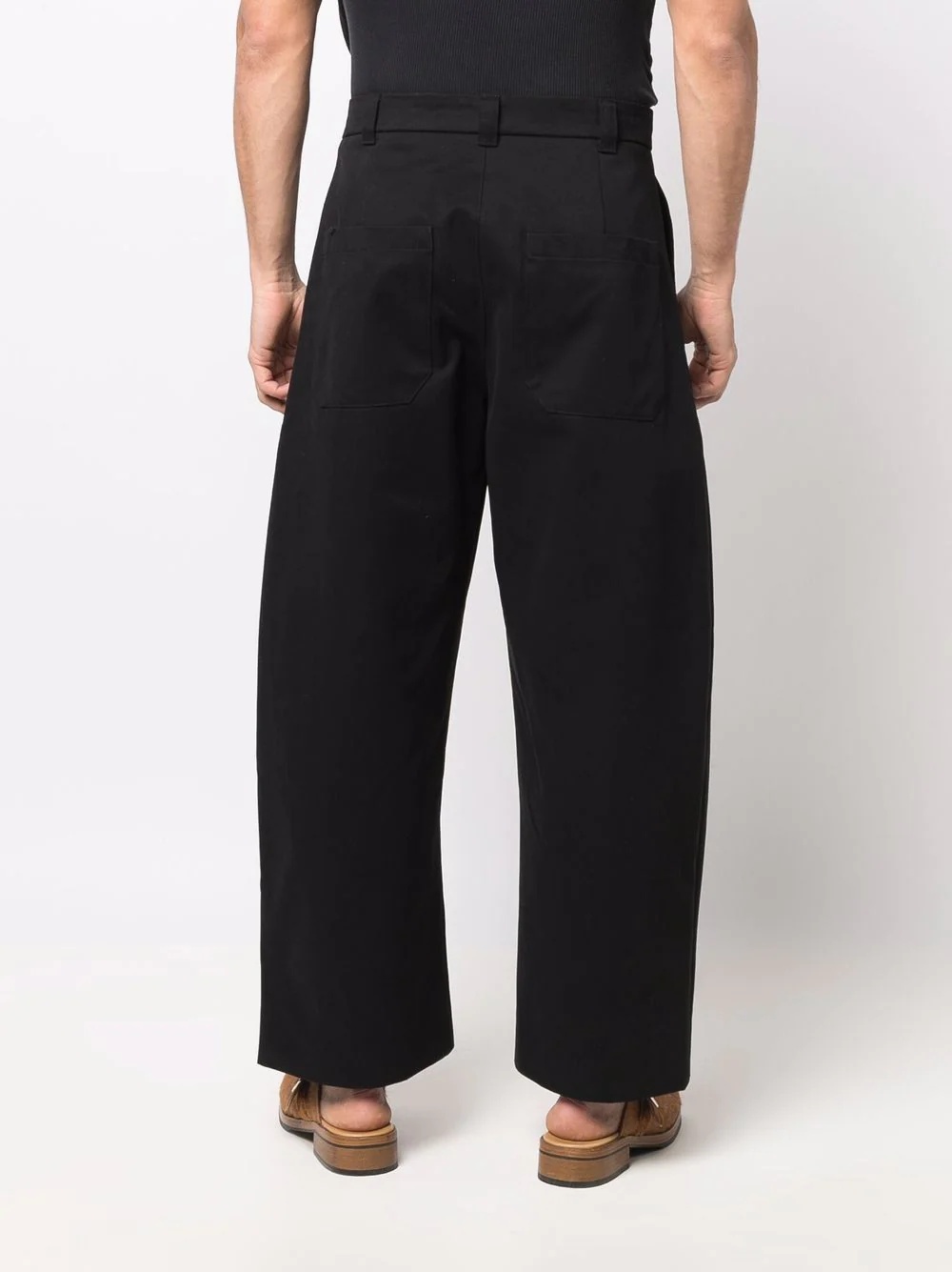 wide-leg high-waisted trousers - 4