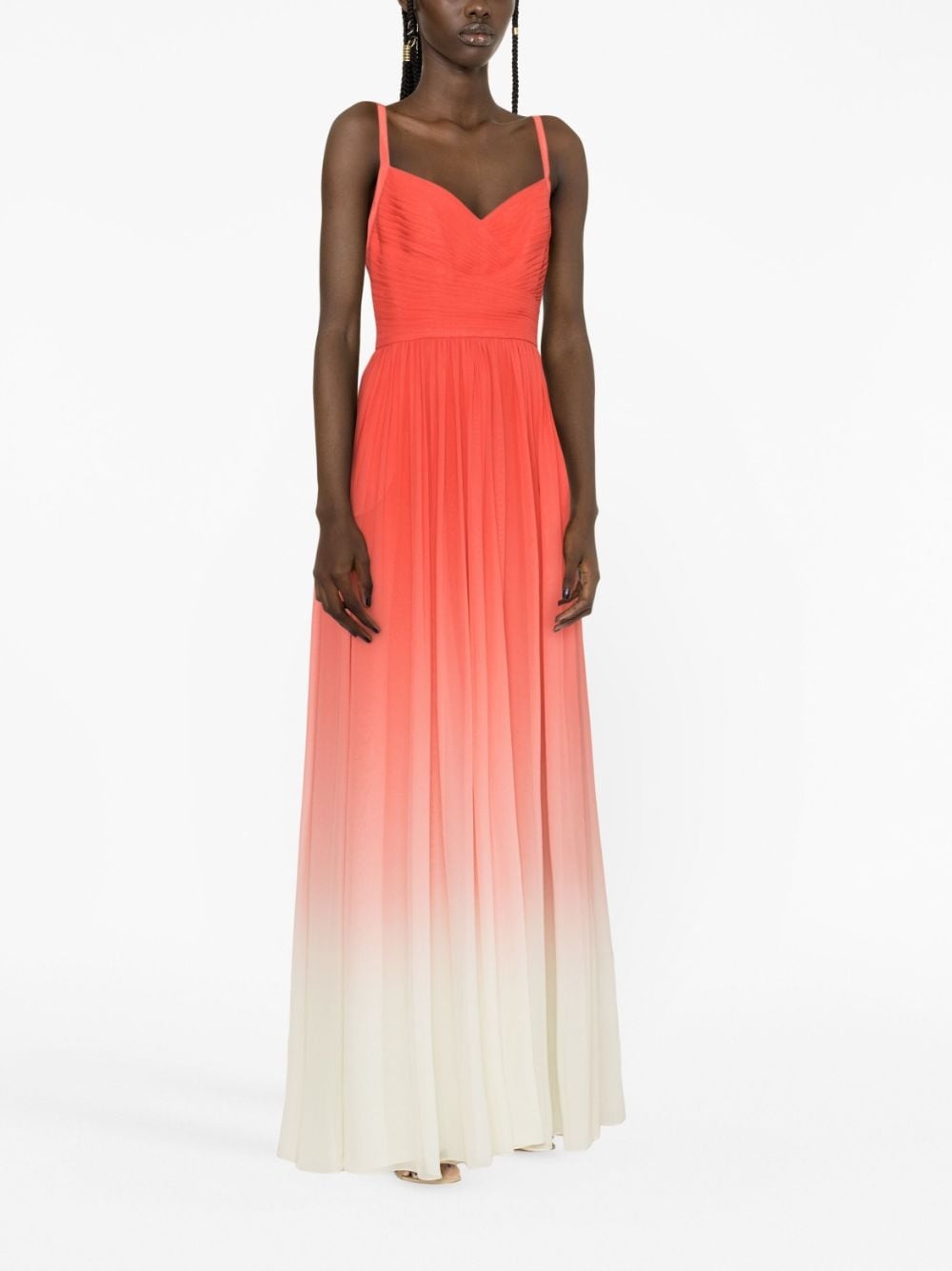 gradient silk gown - 4