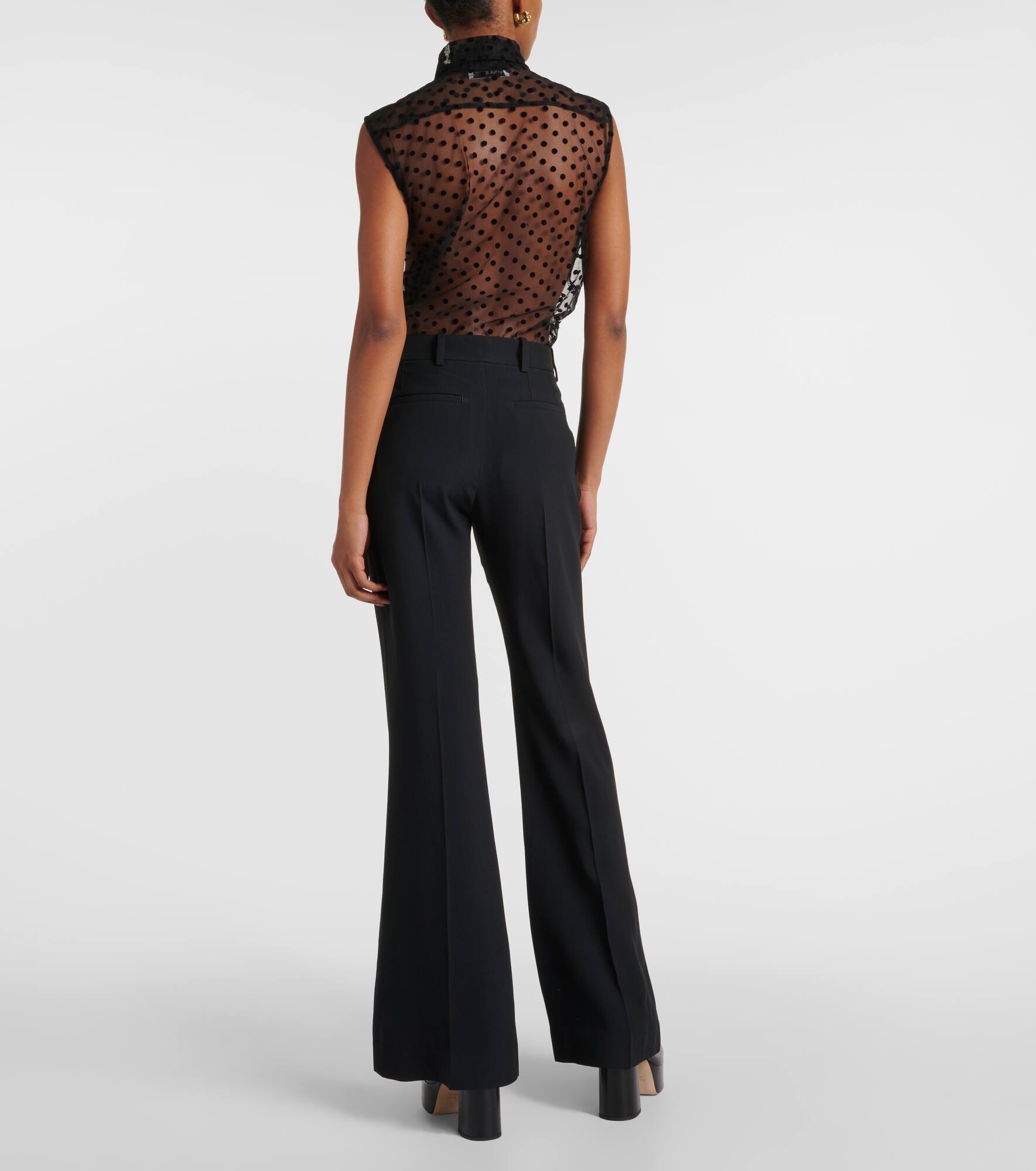 High-rise cady bootcut pants - 4