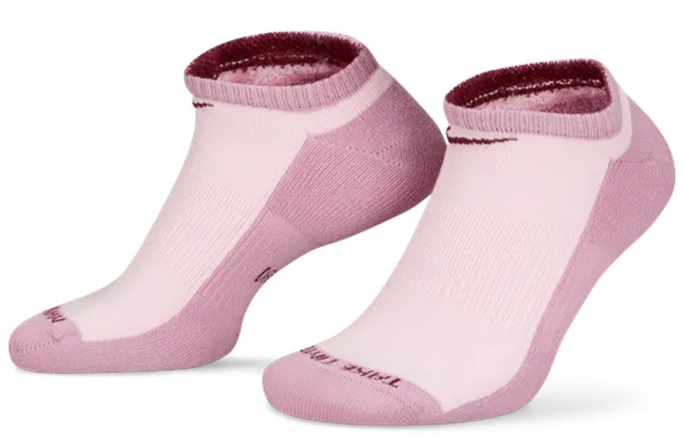 Nike Everyday Lightweight Alphabet Knit Colorblock Sports Socks Unisex 3 Pairs Pink / Green / Blue D - 3