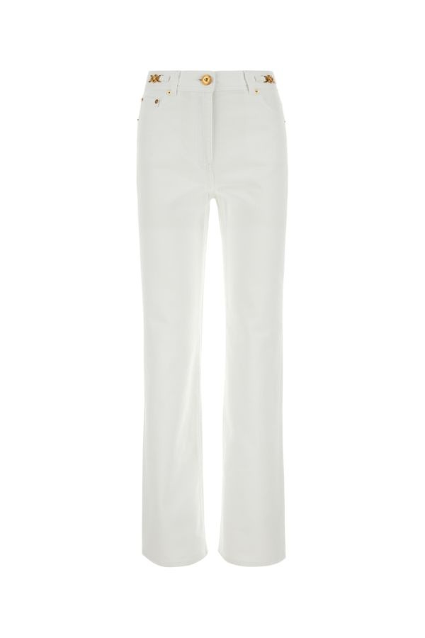 Versace Woman White Denim Jeans - 1