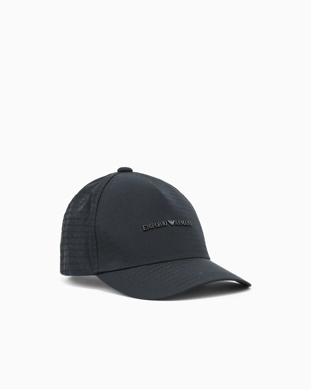 JACQUARD NYLON BASEBALL CAP WITH ALL-OVER LOGO LETTERING - 1
