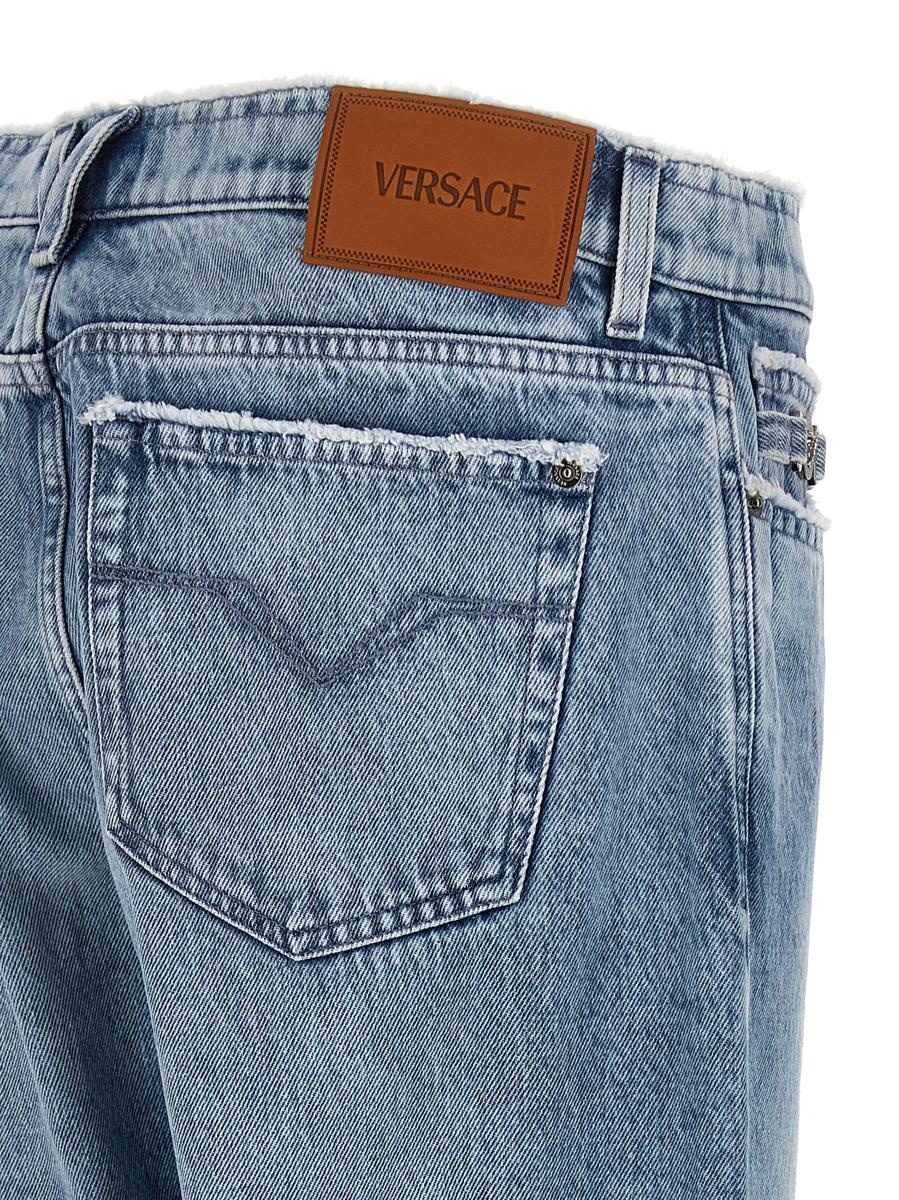 Versace Fringed Jeans - 4