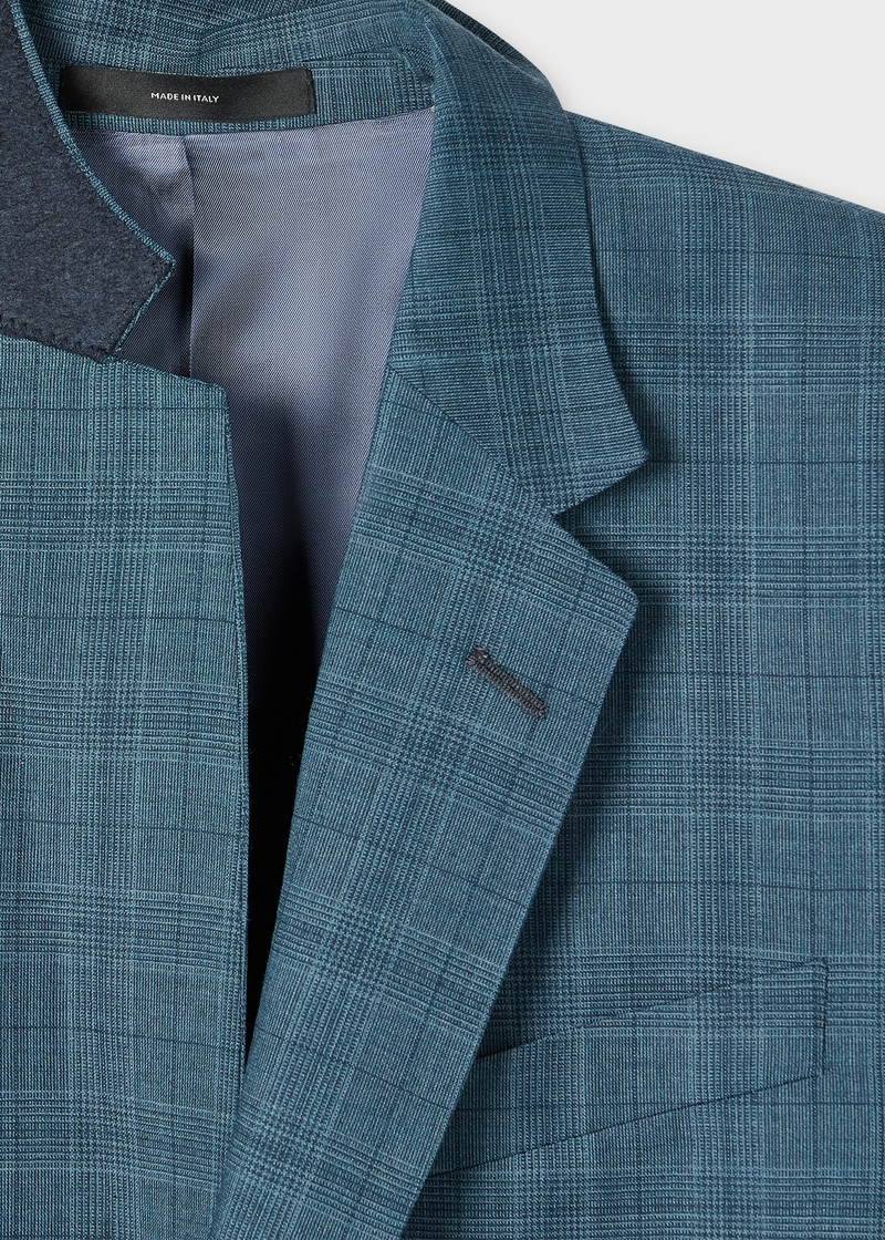 Paul Smith The Soho - Tailored-Fit Teal Check Wool Suit outlook