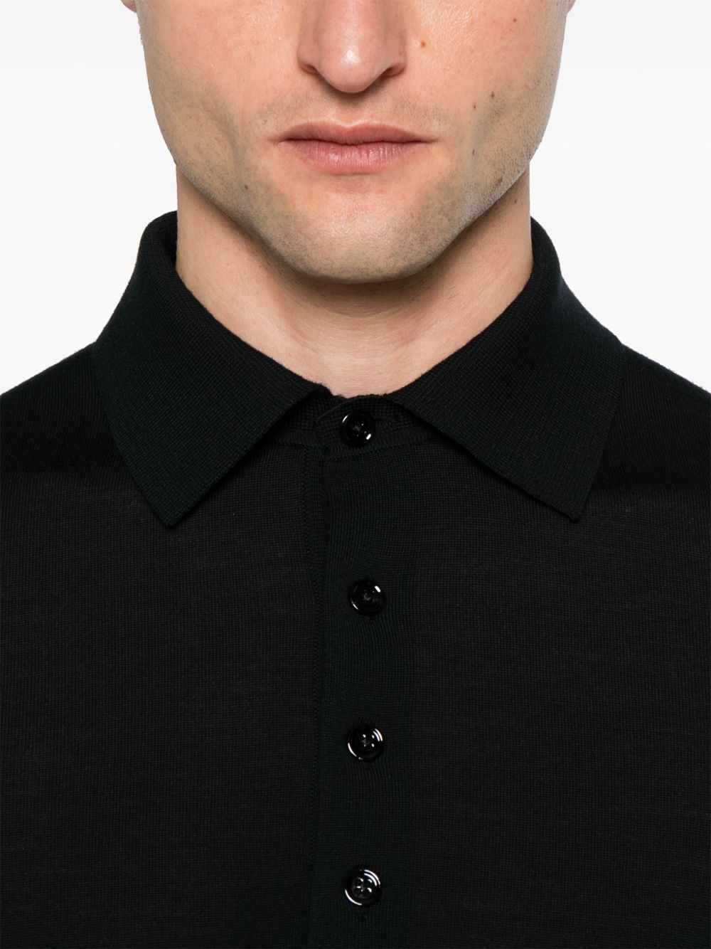 wool polo shirt - 4