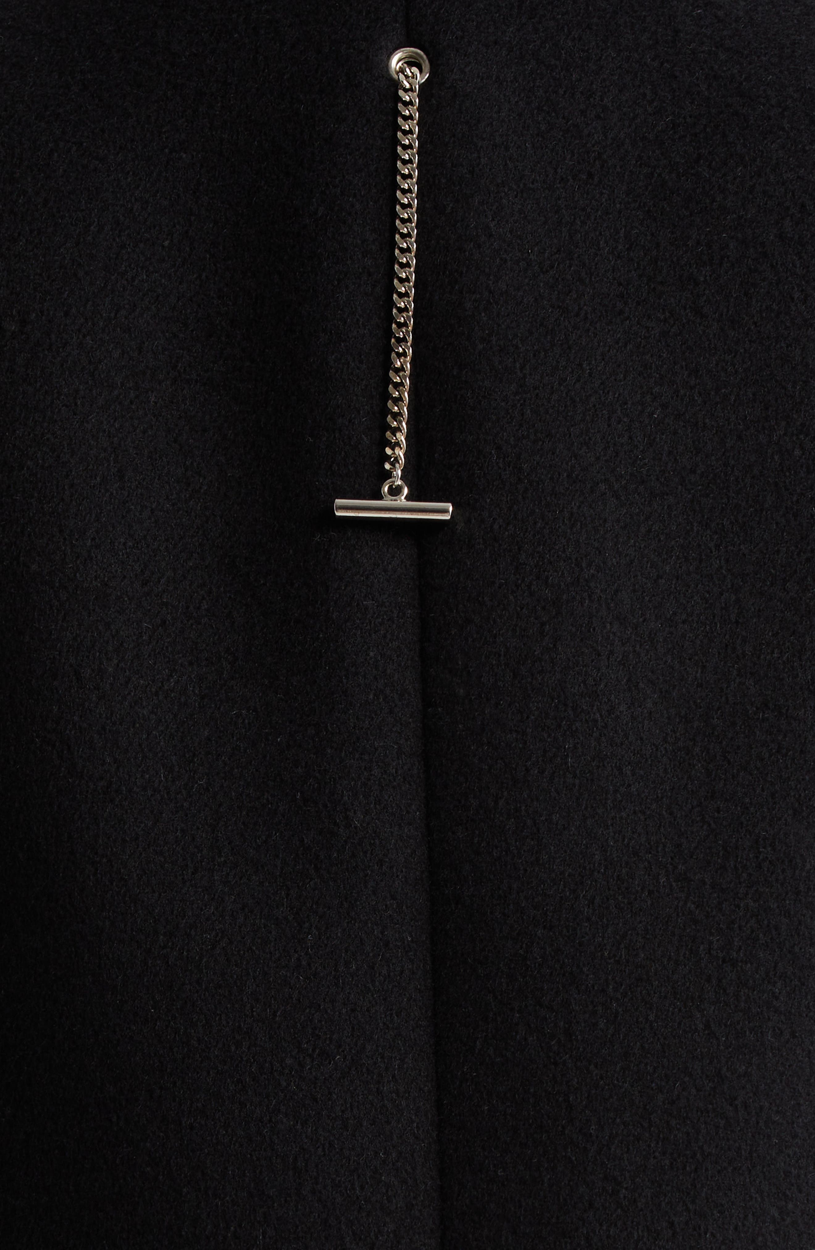 Alexander McQueen Stacked Shoulder Wool & Cashmere Long Coat in Black at Nordstrom - 5