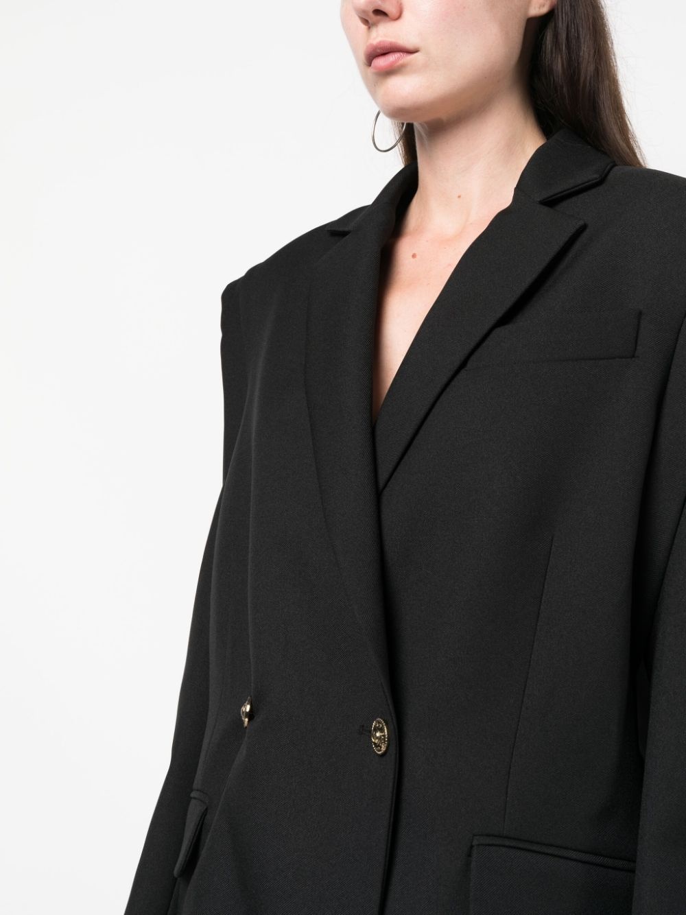 double-breasted notched-lapels blazer - 5
