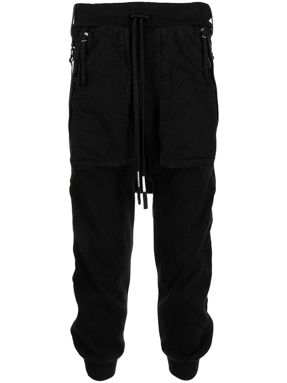 drop-crotch cargo trousers - 1