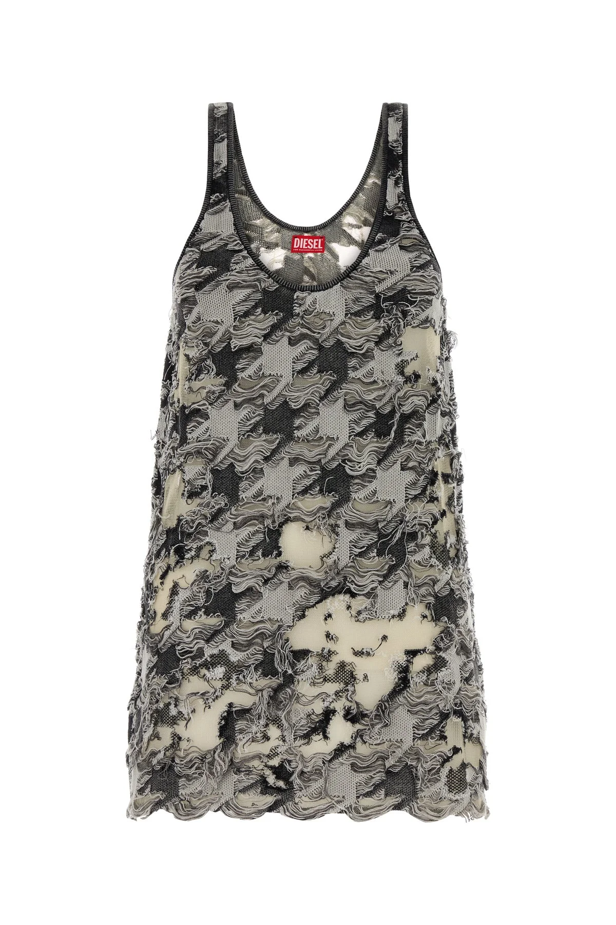 Multicolor cotton blend mini dress - 1